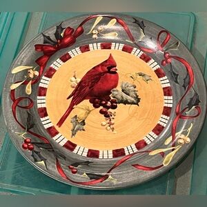 Lenox Cardinal Winter Greetings Plate
